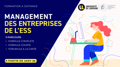 Nouvelle Formation à distance : Management des entreprises de l'Economie Sociale et Solidaire
