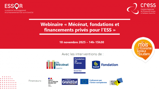 Webinaire ESSOR Grand Est sur le Mécénat