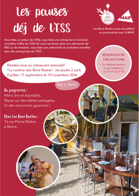 Les Bons Restes lancent des événements ESS en 2026 sur le Grand Reims