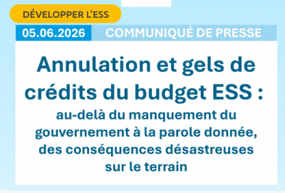 [CP] Annulation et gels de crédits du budget ESS