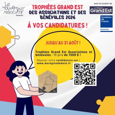 Trophée Grand Est Associations : il est encore temps de candidater !