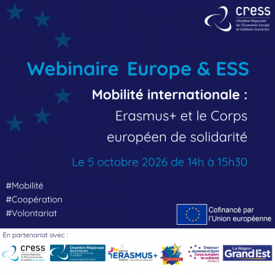 Mobilité internationale : retour sur le webinaire Europe & ESS du 5 octobre