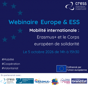Mobilité internationale : retour sur le webinaire Europe & ESS du 5 octobre